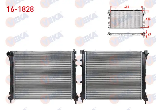 Su Radyatörü Mekanik Fiat 500 1.3 Mjt M-T Ac + /-2008-2012