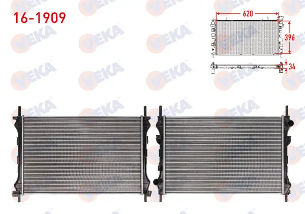 Su Radyatörü Mekanik Ford Transit (V184) 2.4 TDCI M-T Ac + /-2000-2006