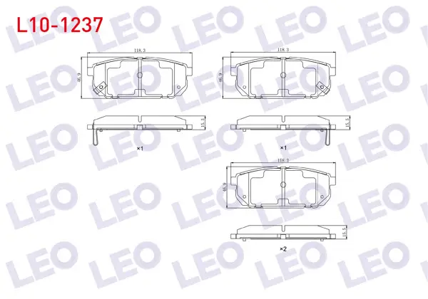 Fren Balata Arka Ikazlı Kia Sorento I (Jc) 2.4İ 2002-2009 / Kia Sorento I (Jc) 2.5 CRDI 2002-2009