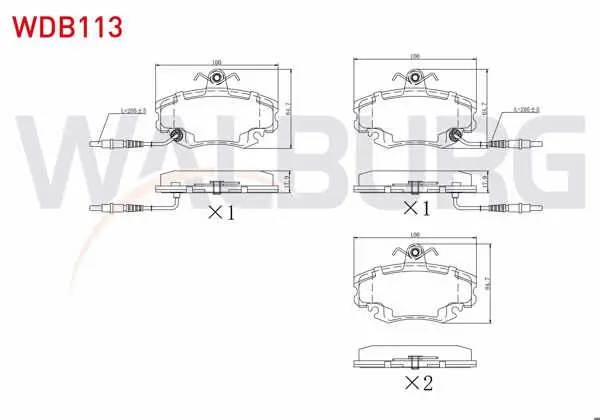 Fren Balata Ön Fişli Renault Clio Symbol 1.5 DCI 1998-2005 / 1.2 1998-2005 / Clio II 1.2 1998-2005 / Thalia (Lb0 / 1 / 2) 1.5 DCI 1998-2008 / Dacia Logan 1.5 DCI 2004-2012 / Sandero 1.4İ 2008-2013