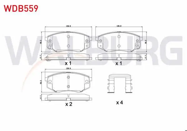 Fren Balata Ikazlı On Hyundai Ix35 (Lm) 2.0 CRDI 18 Jant 4X4 17.60mm 2010 -