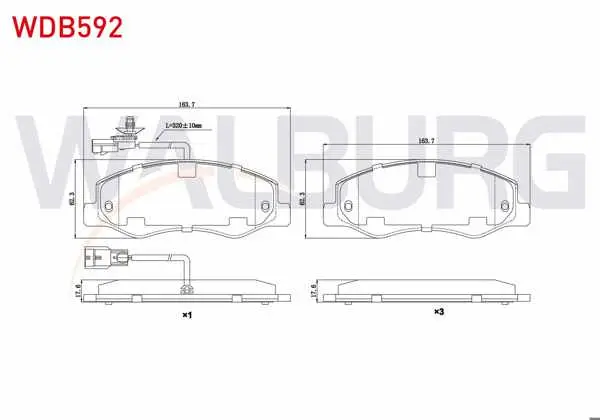 Fren Balata Arka Fişli Renault Master III (Fv) 2.3 DCI Çift Teker 2010-/ Opel Movano B 2.3 DCI 2010-/ Karsan Jest 2.3 D 2012 -