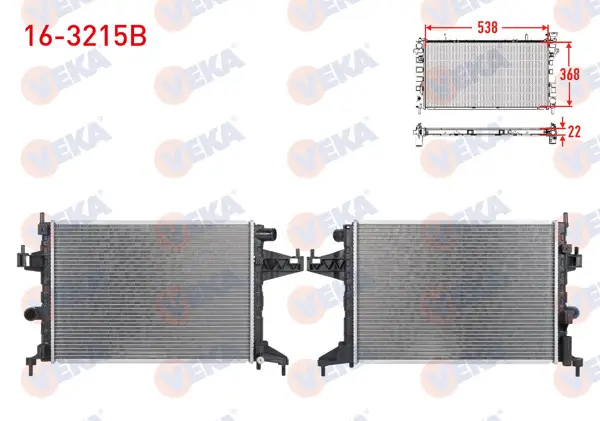 Su Radyatörü Brazing Opel Corsa C 1.4 M-T 2000-2006
