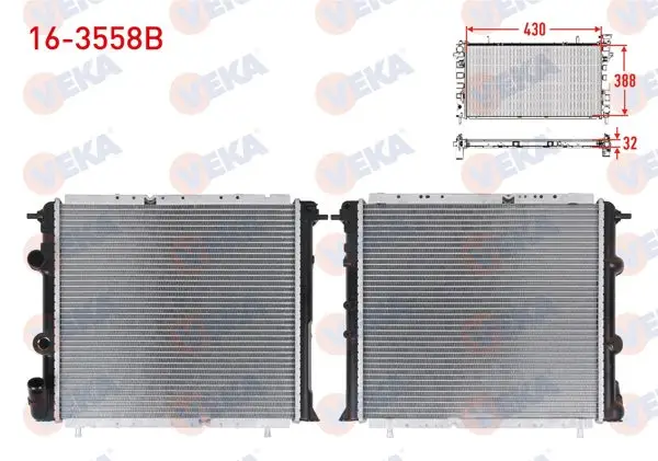 Su Radyatörü Brazing Renault R19 1.4 (Enjeksıyonlu) A-T / M-T Ac + 1988-1996