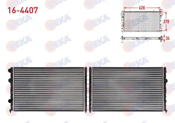 Su Radyatörü Mekanik Volkswagen Polo Classic (6Kv2) 1.6 M-T 1995-2001