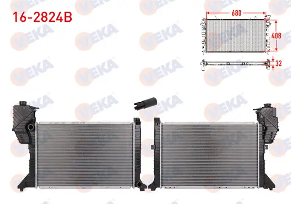 Su Radyatörü Brazing Mercedes Sprinter (901,902) 208 CDI M-T Ac + /-1995-2000 / 212 D M-T 1995-2006 / (903) 308 D-312 D M-T 1995-2006 / (904) 408 D-410 D-412 D M-T 1995-2006