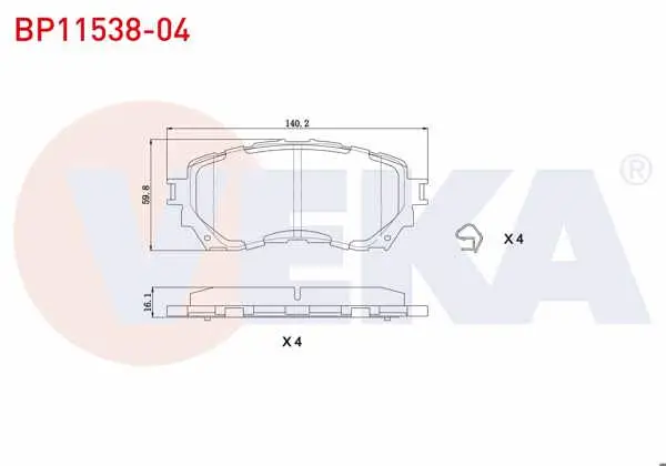 Fren Balata Ön Mazda 6 (Gj,Gh) 2.0 2013-/ 6 (Gj,Gh) 2.2 D 2013 -