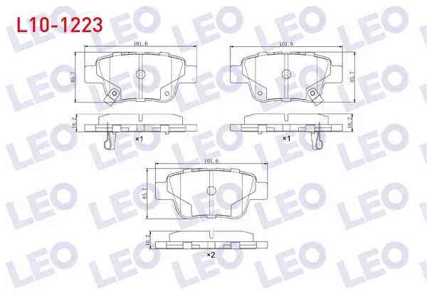 Fren Balata Arka Ikazlı Toyota Avensis (T25) 1.6 Vvt-I 2003-2008 / Toyota Avensis (T25) 1.8 2003-2008 / Toyota Verso (_Aur2_, _Zgr2_) 2.0 D-4D 2009-/ Toyota Avensis (T25) 2.0 D-4D 2003-2008
