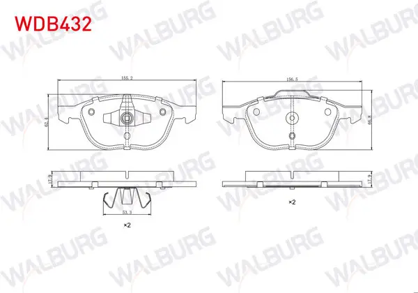 Fren Balata Ön Ford Focus II 1.6İ 2004-2011 / Focus II 1.6 TDCI 2004-2011 / C-Max I 1.6 TDCI 2007-2011 / Focus III 1.6 TDCI 2011-2015 / Kuga I 1.6 2008-2013 / Mazda 3 1.4İ 2003-2009 / S40 II 1.6İ 2004-2012