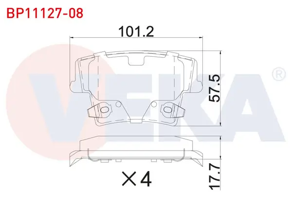 Fren Balata Arka Ikazlı Chrysler 300C 2004-/ Lancıa Thema (Lx) 3.0 2011-2014