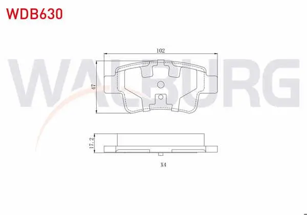 Fren Balata Arka Fiat G.Punto (199) 1.4 2005-2012 / Linea (323) 1.6 Mjt 2007-/ G.Punto (199) 1.4 T-Jet 2005-2012 / G.Punto (199) 1.3 Mjt 2005-2012 / Punto (199) 1.3 Mjt 2012-/ Corsa D 1.7 CDTI 2006-2014
