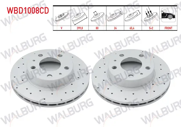 Fren Diski Ön Havalı Kaplamalı Performans Delikli 5 Bjn 299,8X24x80x65,4 Fiat Ducato 1994-/ Peugeot Boxer I-II-III-IV 1994-/ Citroen Jumper I-II-III-IV 1994-