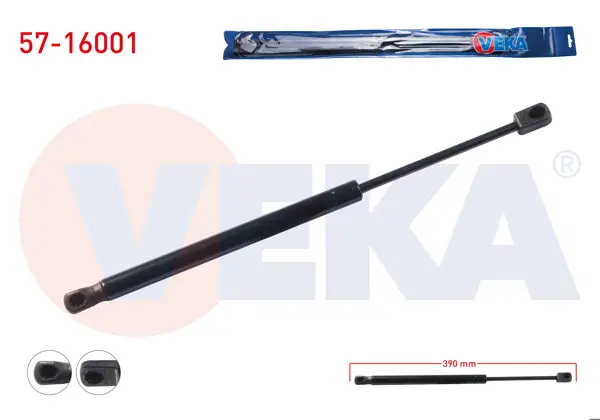 Bagaj Amortisörü 390mm / 350N Chevrolet Aveo (T250) 5 Kapı 2006-2011 / Kalos (T200) 5 Kapı 2003-2008