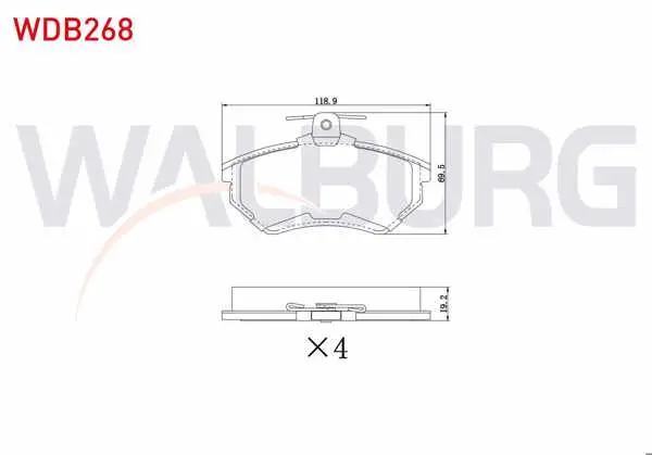 Fren Balata Ön VW Passat 1.6 1996-2000 / Passat 1.9 TDI 1996-2000 / Passat 1.8 T 1996-2000 / Audi A4 1.6 1994-2001 / A4 1.8 1994-2001 / A4 1.9 TDI 1994-2001 /