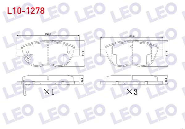 Fren Balata Ön Ikazlı Opel Corsa D 1.3 CDTI 90 Hp 2006-2014 / Corsa D 1.4 90 Hp 2006-2014 / Fiat 500L 1.3 Mjt 2012-/ 500L 1.4 2012-/ Geely Emgrand Ec7 1.5 2010-2014