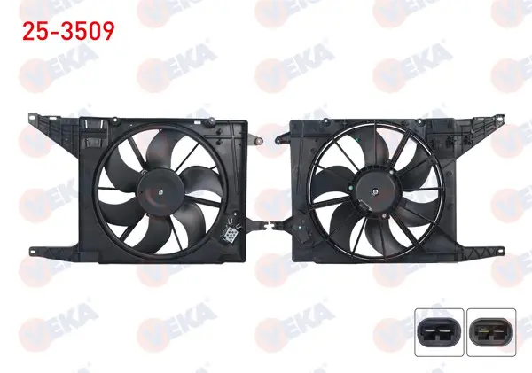 Fan Motoru Su Radyatörü Davlumbazlı Tekli Fanlı Rezistanslı Dacia Logan (Ls) 1.5 DCI 2004-2012