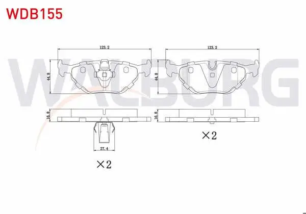 Fren Balata Arka BMW 5 Serisi (E39) 520 İ 1995-2003 / (E39) 523 İ 1995-2003 / (E39) 525 D 1995-2003 / (E39) 518 İ 1995-2003 / (E39) 525 İ 1995-2003 / (E39) 530 D 1995-2003 / (E39) 530 İ 1995-2003