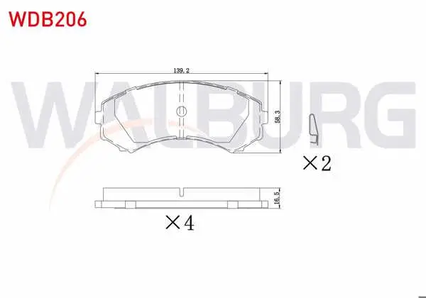 Fren Balata Ön Mitsubishi (V7w,V6w) 3.2 Dı-D 2000-2007 / Pajero III 2.5 TDI 2000-2007 / Pajero III 3.5 GDI 2000-2007 / Mazda E 2200 (Sr2) 2.2 D 1984-2004