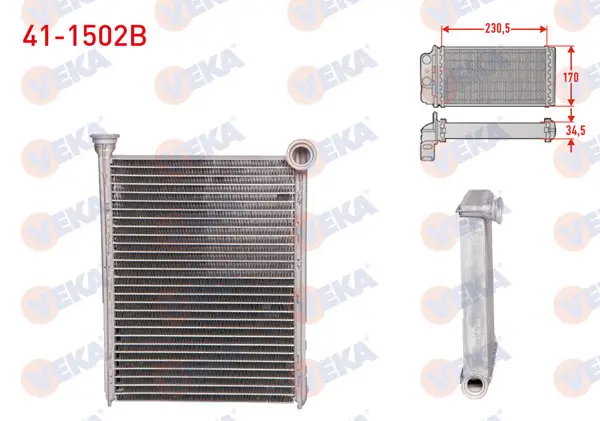 Kalorifer Radyatörü Brazing Citroen C4 (B7) 1.6 HDI 230,50X170x34,50 2009 -