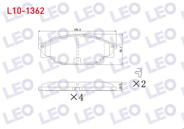 Fren Balata Ön Toyota Hı-Lux Pick Up (_N_) 2.5 D-4D 1983-2005 / Hı-Lux Pick Up (_N_) 2.5 2.4 D 1983-2005 / Hı-Ace III (_H10_) 2.0 1989-1995 / Hı-Ace III (_H10_) 2.4 D 1989-1995