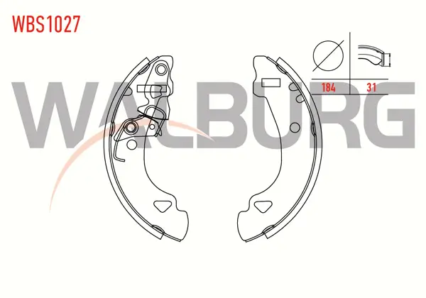 Fren Pabuç Balata Arka Fiat Uno 70 1.4İ Levyelı 184X31 mm 1994-2000
