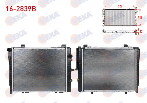 Su Radyatörü Brazing Mercedes C Class (W202) C 200 Kompresor A-T / M-T Ac + 1993-2000