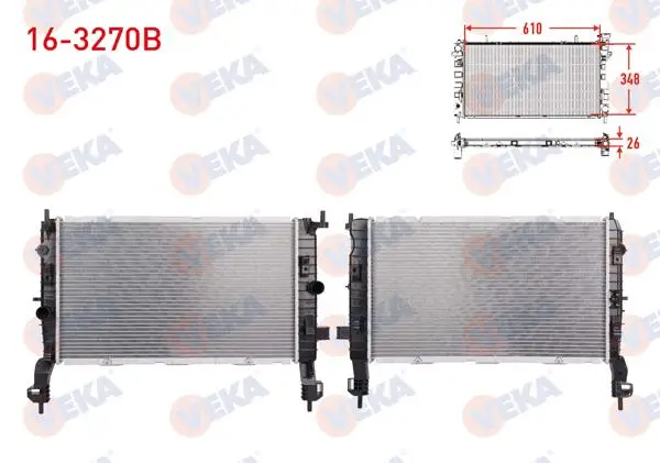 Su Radyatörü Brazing Müşürlü Opel Meriva A 1.6İ 16V Easytronıc A-T / M-T Ac + /-2003-2010