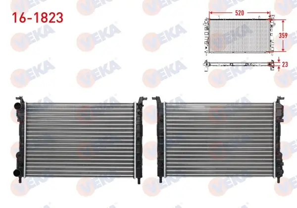 Su Radyatörü Mekanik (23mm) Fiat Palio (178Bx) (178Dx) 1.2İ 16V M-T 1996-2005