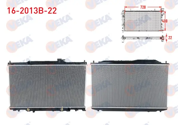 Su Radyatörü Brazing Kalınlık 22mm Honda Cr-V I 2.0I 16V A / T 1995-2002