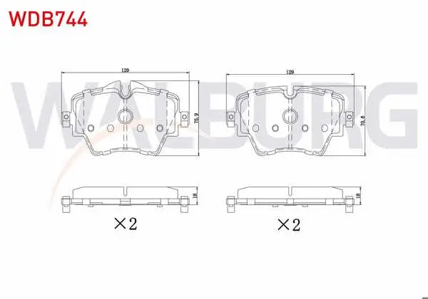 Fren Balata Ön BMW 2 (F45) 218 İ-220 D 2014-/ 3 (G20) 320İ-320D 2018-/ 5 (G30, F90) 520 D 2016-/ X1 (F48) 2.0 D 2014-/ Mini Cooper Clubman (F54) 1.5İ 2014-/ Countryman (F60) 1.5 D-1.6 2016 -