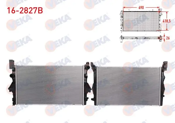 Su Radyatörü Brazing (5.5mm Fin) Mercedes Vito (W447) 111 CDI A-T / M-T Ac + 2014 -