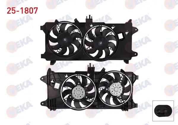 Fan Motoru (Su + Klima) Fiat Davlumbazlı Çiftli Doblo (119,223) 1.9 JTD Ac + 2001-2005