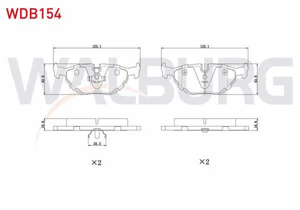 Fren Balata Arka BMW 5 Serisi (E34) 518 İ 1987-1995 / (E34) 520 İ 1987-1995 / (E34) 525 İ 1987-1995 / (E34) 530 İ V8 1987-1995 / 3 Serisi (E36) 320 İ 1990-1998
