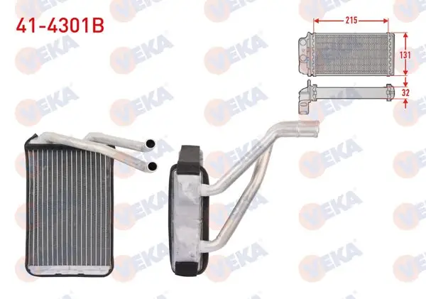 Kalorifer Radyatörü Brazing (4.5mm Fin) Toyota Corolla (_E10_) 1.3İ Ae101 1992-1997