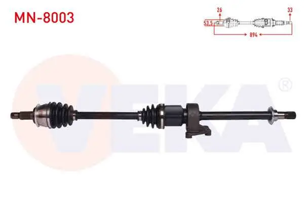 Komple Aks Sağ On Mini Cooper (R50,R53) 1.6 A-T Uzunluk 894 mm 2001-2006