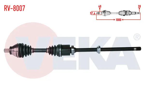 Komple Aks Sağ On Land Rover Freelander II (Fa) 2.2 Td4 A-T Uzunluk 1000 mm 2006-2014