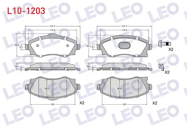 Fren Balata Ön Ikazlı Opel Corsa C 1.2İ 16V 2000-2006 / Corsa C 1.0 2000-2006 / Corsa C 1.2İ 2000-2006