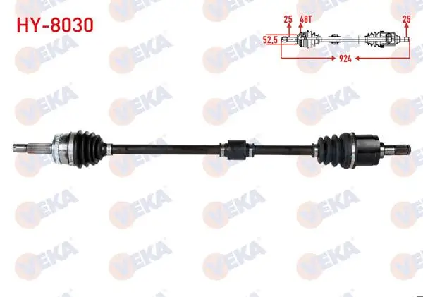 Komple Aks Sağ On Uzunluk 924mm ABS li 48 Dıs Hyundai Accent Era 1.4İ 16V-1.6 Cvvt 2006-2012
