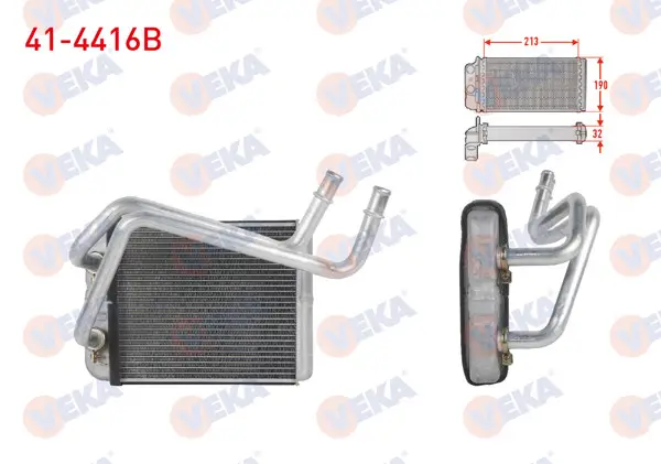 Kalorifer Radyatörü Brazing Volkswagen Transporter V 1.9 TDI-2.0 TDI 2003-2011 / Transporter VI 2.0 TDI 2015 -