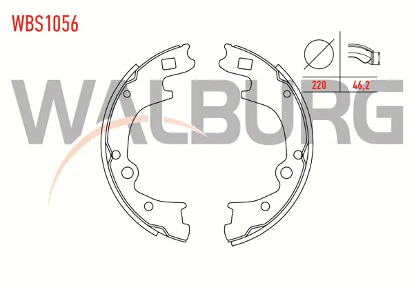 Fren Pabuç Balata Arka Hyundai H100 2.5 D Kamyonet 220X46,2 mm 1993-2004