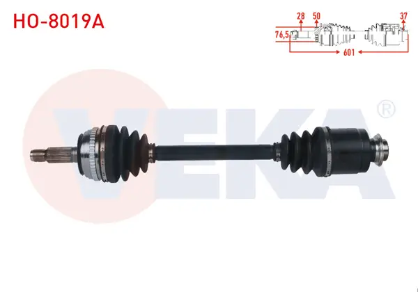 Komple Aks Sol Ön ABS li 50 Dıs Uzunluk 601mm Honda Cr-V I 2.0İ 16V A-T / M-T 1995-2002