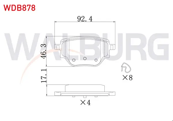 Fren Balatası Arka Peugeot 208 II-2008 II 1.2 Puretech-1.5 Bluehdı 2019-/ Opel Corsa F 1.2-1.5 D 2019-/ Citroen C4 X
