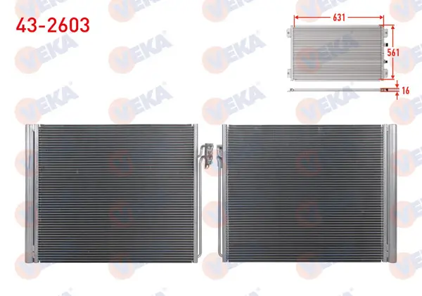 Klima Radyatörü Land Rover Range Rover III 4.2-4.4 A-T 4X4 2002-2012 / Range Rover IV 5.0 V8 A-T 4X4 2012 -