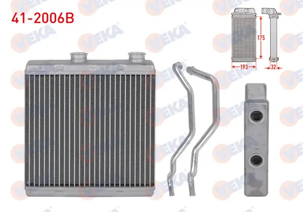 Kalorifer Radyatörü Brazing (5.5mm Fin) Honda Civic VIII 1.4 2005-2012 / Civic VIII 2.0 Typer 2005-2012