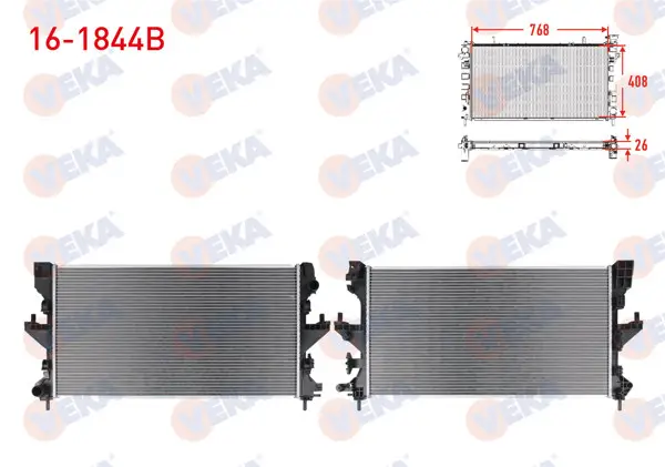 Su Radyatörü Brazing Fiat Ducato 2.3 Mjt 2014-/ Citroen Jumper 2.2 HDI 2014-/ Peugeot Boxer 2.2 HDI 2014 -