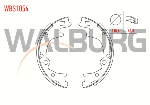Fren Pabuç Balata Arka Hyundai Starex 2.5 CRDI 218,6X60,5 mm 1997-2007 / Hyundai Starex 2.4İ 1997-2007 / Hyundai Starex 2.5 TD 1997-2007