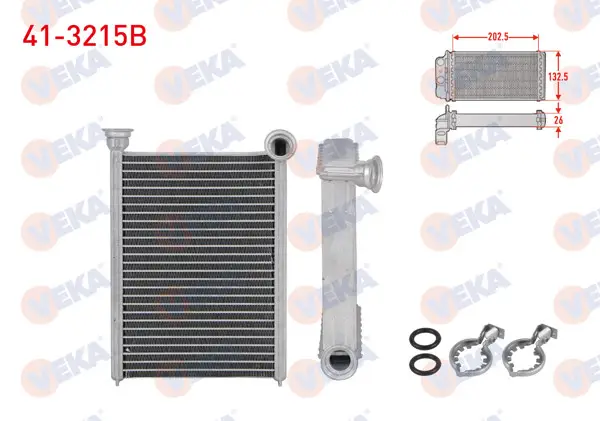 Kalorifer Radyatörü Brazing (5.5mm Fin) Opel Meriva B 1.3 CDTI-1.4-1.6 CDTI-1.7 CDTI 2010 -