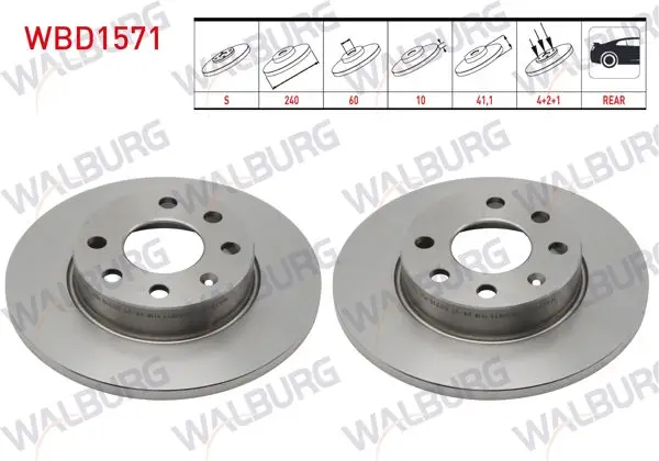 Fren Diski Ön Düz 4 Bjn 240X10x60x41,1 Opel Corsa C 1.0İ-1.2İ 2000-2006