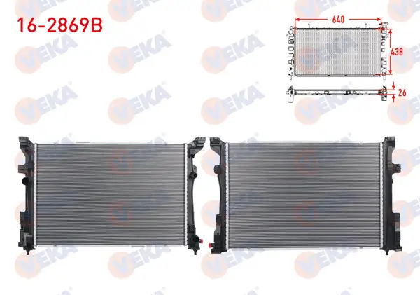 Su Radyatörü Brazing (5mm Fin) Mercedes A Serisi (W176) 180-180 CDI A-T 200 2012 / B Serisi (W246) 160-180-180 CDI A-T 2011-/ CLA Coupe (C117) 200 A-T 2013-/ Gla (X156) Gla 180 CDI 200 A-T 2013 -