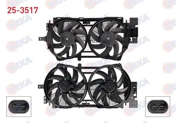 Fan Motoru Davlumbazlı Çift Fanlı Renault Laguna 1.6İ 16V-1.8İ 16V-1.9 DCI-2.0İ 16V-2.2 Dt-3.0İ 1993-2001